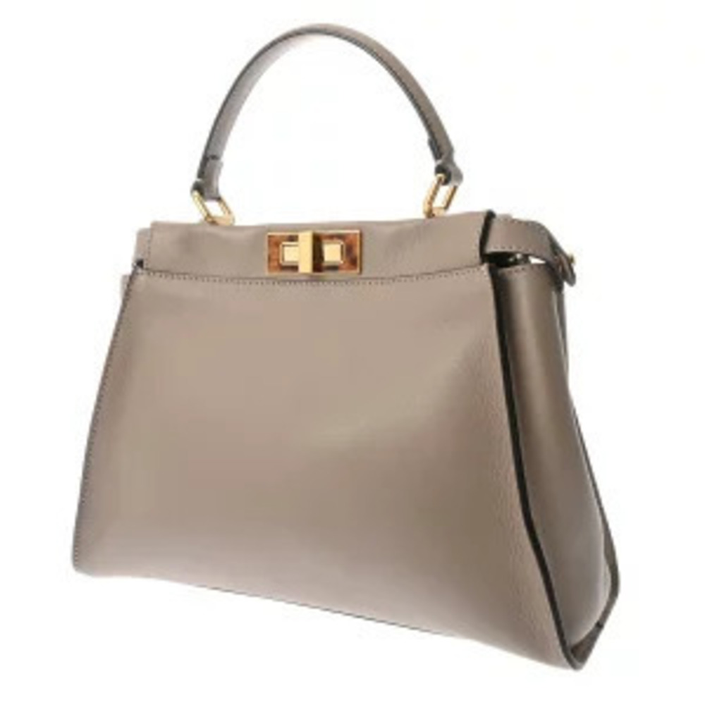 Fendi Gray Handbag Leather Peekaboo Gray